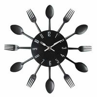 Cutlery Metal Kitchen Wall Clock - Golonzo -                                                                             