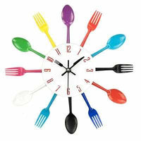 Cutlery Metal Kitchen Wall Clock - Golonzo -                                                                             