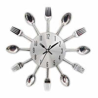 Cutlery Metal Kitchen Wall Clock - Golonzo -                                                                             