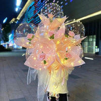 DIY LED Light Rose Balloons Bouquet - Golonzo -                                                                             