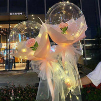 DIY LED Light Rose Balloons Bouquet - Golonzo -                                                                             