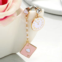 Dangle Earrings for Women Poker Card Alarm Clock Asymmetrical Statement - Golonzo -                                                                             