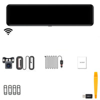 Dash Cam 4K Car Video recorder 12'' Rearview Car Mirror - Golonzo -                                                                             