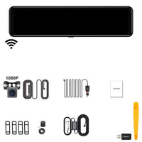 Dash Cam 4K Car Video recorder 12'' Rearview Car Mirror - Golonzo -                                                                             