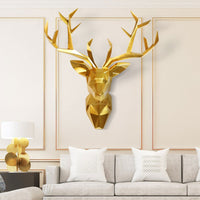 Deer Head Statue Sculpture Decor Home Wall Decoration - Golonzo -                                                                             