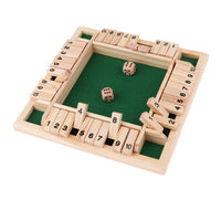 Deluxe Four Sided Shut The Box Wooden Board Game - Golonzo -                                                                             