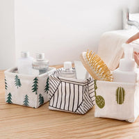 Desktop Storage Box - Plant Printing Waterproof Organizer - Golonzo -                                                                             