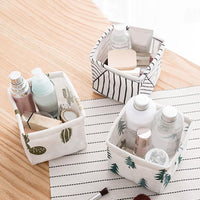 Desktop Storage Box - Plant Printing Waterproof Organizer - Golonzo -                                                                             