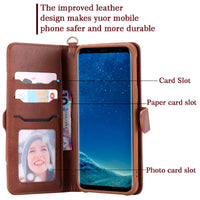 Detachable Leather Wallet Phone Flip Case for Samsung - Golonzo -                                                                             