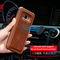Detachable Leather Wallet Phone Flip Case for Samsung - Golonzo -                                                                             