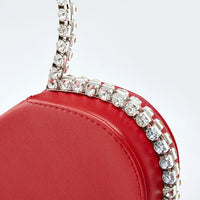 Diamond Red Heart Evening Clutch Bags Women Chic Rhinestone Metal - Golonzo -                                                                             