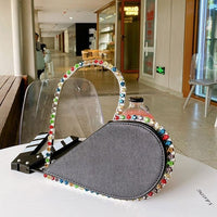 Diamond Red Heart Evening Clutch Bags Women Chic Rhinestone Metal - Golonzo -                                                                             