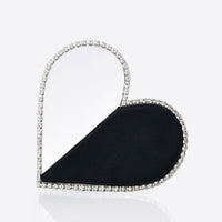 Diamond Red Heart Evening Clutch Bags Women Chic Rhinestone Metal - Golonzo -                                                                             