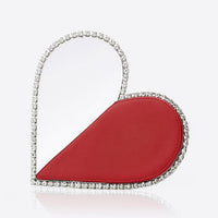 Diamond Red Heart Evening Clutch Bags Women Chic Rhinestone Metal - Golonzo -                                                                             