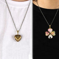 Diy Jewelry Vintage Heart Shaped 4 layer Photo Locket - Golonzo -                                                                             