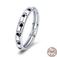 Dog Paw 925 Sterling Silver Rings - Golonzo -                                                                             