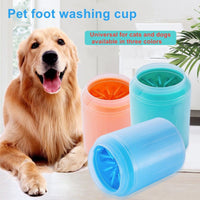 Dog Pet Foot Paw Cleaner Cup Soft Silicone Combs Portable Outdoor Washer Cup Paw Clean Brush - Golonzo -                                                                             