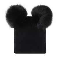 Double Ball Pompom Winter Warm Hat - Golonzo -                                                                             