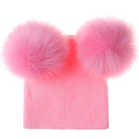 Double Ball Pompom Winter Warm Hat - Golonzo -                                                                             