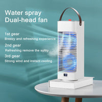 Double Spray Dual-head Auto rotating water cooling fan - Golonzo -                                                                             