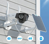 Dual-Lens Duo WiFi Camera 4MP Solar Battery - Golonzo -                                                                             