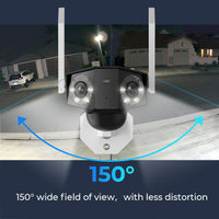 Dual-Lens Duo WiFi Camera 4MP Solar Battery - Golonzo -                                                                             