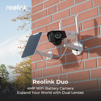 Dual-Lens Duo WiFi Camera 4MP Solar Battery - Golonzo -                                                                             