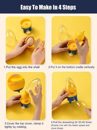 Egg Puller Manual Scrambler Egg White Yolk Mixer - Golonzo -                                                                             