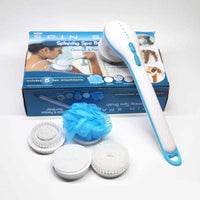 Electric Shower Massage Bath Brush 5 in 1 Handheld Spin SPA Cleaning Brush - Golonzo -                                                                             
