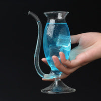 Elegant Cocktail Glass with Straw - Golonzo -                                                                             