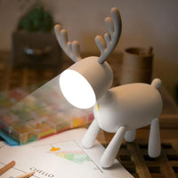 Elk Deer Rotary Night Light Tail USB Lamp - Golonzo -                                                                             