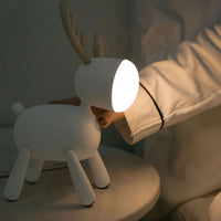 Elk Deer Rotary Night Light Tail USB Lamp - Golonzo -                                                                             