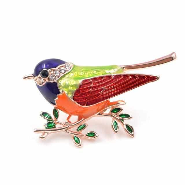 Enamel Bird Pins - Golonzo -                                                                             