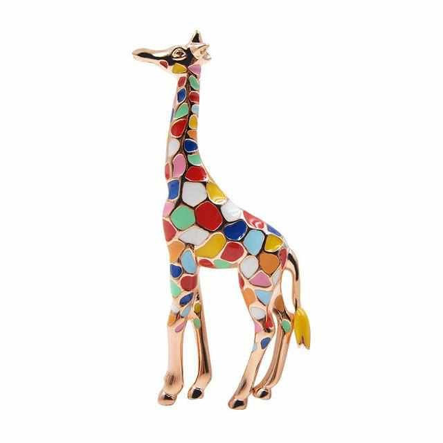 Enamel Giraffe Brooches - Golonzo -                                                                             