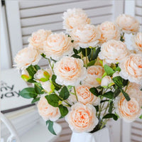 European style 3 peony artificial flowers home wedding decorative home decoratio - Golonzo -                                                                             