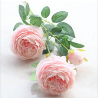 European style 3 peony artificial flowers home wedding decorative home decoratio - Golonzo -                                                                             