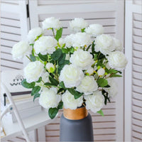 European style 3 peony artificial flowers home wedding decorative home decoratio - Golonzo -                                                                             