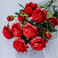 European style 3 peony artificial flowers home wedding decorative home decoratio - Golonzo -                                                                             
