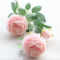 European style 3 peony artificial flowers home wedding decorative home decoratio - Golonzo -                                                                             