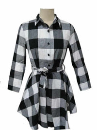 Explosions Women Plaid Dress - Autumn Plaid Dresses - Golonzo -                                                                             