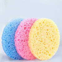 Face Round Makeup Remover Compressed Facial Sponge (5 PCS) - Golonzo -                                                                             