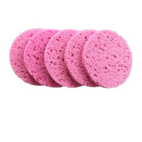 Face Round Makeup Remover Compressed Facial Sponge (5 PCS) - Golonzo -                                                                             