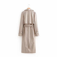 Fall Paragraph Dust Coat - New Stripe Belt - Golonzo -                                                                             