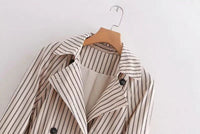 Fall Paragraph Dust Coat - New Stripe Belt - Golonzo -                                                                             