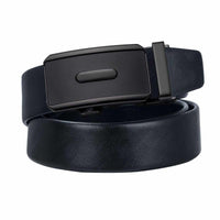 Fashion Alloy Buckle Cowhide Leather Belt for Men - 3 Styles Automatic Buckle - Golonzo -                                                                             
