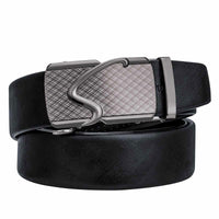 Fashion Alloy Buckle Cowhide Leather Belt for Men - 3 Styles Automatic Buckle - Golonzo -                                                                             
