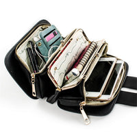 Fashion Chain Shoulder Bags 3 Layer Handbags Clutch Ladies Metal Buckle - Golonzo -                                                                             