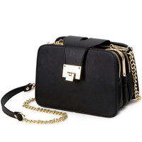 Fashion Chain Shoulder Bags 3 Layer Handbags Clutch Ladies Metal Buckle - Golonzo -                                                                             