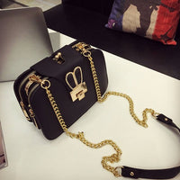 Fashion Chain Shoulder Bags 3 Layer Handbags Clutch Ladies Metal Buckle - Golonzo -                                                                             