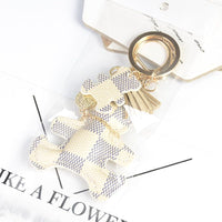 Fashion Cute Bear Keychain Faux Leather - Golonzo -                                                                             
